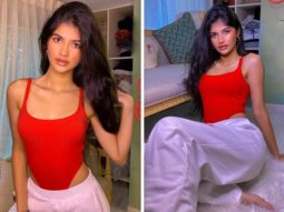 Varun Dhawan’s niece Anjini Dhawan pairs fiery red bodysuit with sweatpants