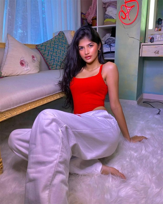 Varun Dhawan's niece Anjini Dhawan pairs fiery red bodysuit with sweatpants