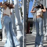 Ananya Panday beats the summer heat in crop top and high waist flared jeans  : Bollywood News - Bollywood Hungama