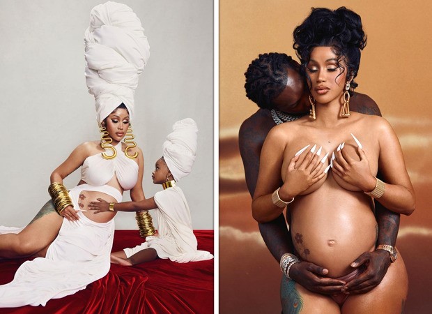 Pregnant Cardi Flaunts Baby Bump in Sexy Dress With Offset