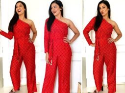 Gauahar Khan looks ravishing in one-shoulder red top and pants worth Rs. 17,590