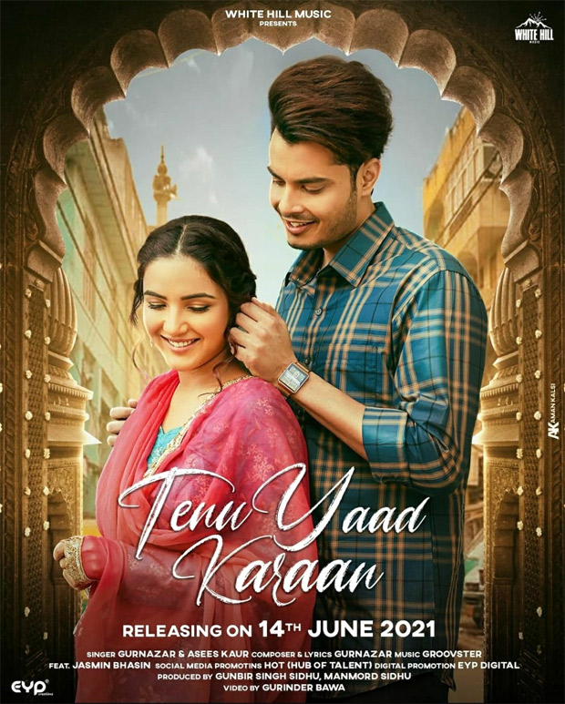 Jasmin Bhasin shares poster of her next Punjabi track 'Tenu Yaad Karaan' with Gurinder Bawa