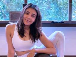 Kajal Aggarwal keeps it fresh in white sports bra and leggings during her workout session