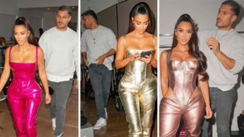 Kim Kardashian’s metallic jumpsuit perfectly accentuates her curves