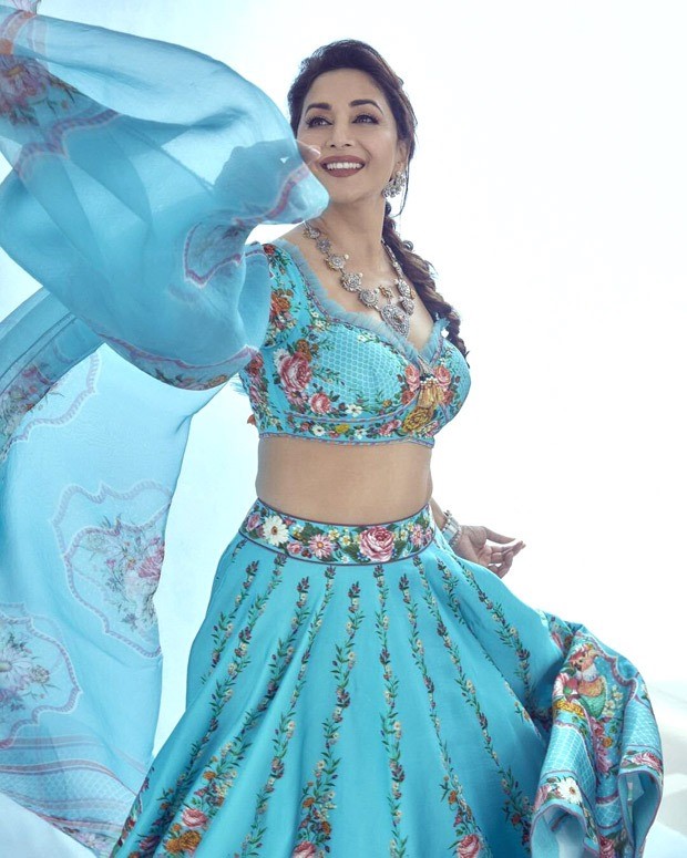 Madhuri Dixit makes sartorial statement in floral lehenga worth Rs. 72,000 for Dance Deewane 3 Madhuri Dixit makes sartorial statement in floral lehenga worth Rs. 72,000 for Dance Deewane 3