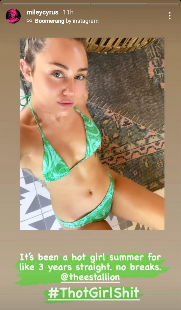 Miley Cyrus is all about 'hot girl summer' in sexy green skimpy bikini
