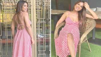 Nia Sharma opts for summer’s breakout checkered print trend; dons plunging neckline and thigh-high slit maxi dress