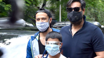 Photos: Ajay Devgn and Yug Devgn snapped attending a tree plantation drive in Juhu