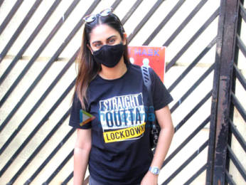 Photos: Krystle D'Souza and Nikita Dutta spotted outside Mehboob studio in Bandra for vaccination