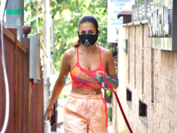 Photos: Malaika Arora spotted with her pet on a morning walk