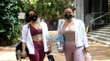 Photos: Neha Sharma and Aisha Sharma spotted outside the gym