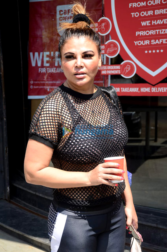 photos rakhi sawant snapped at a coffee shop in andheri 2 4