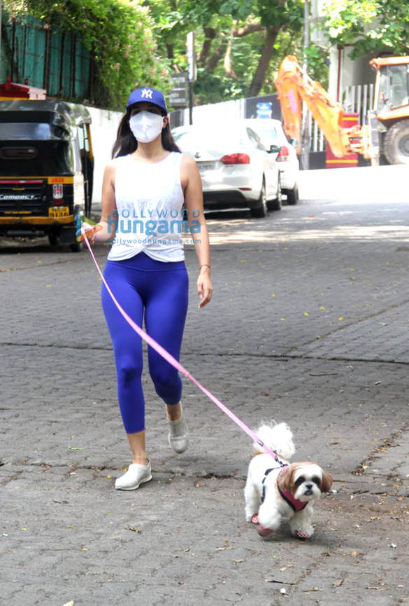 Photos: Sophie Choudry snapped with her pet in Bandra