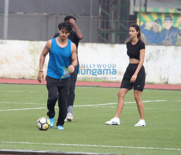 photos tiger shroff disha patani and others snapped playing football in bandra 566 3