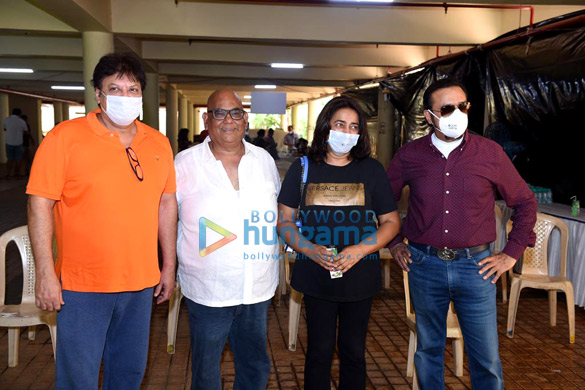 photos varun sharma anushka ranjan satish kaushik and others snapped at vaccination drive campaign 2