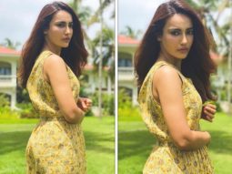 Qubool Hai star Surbhi Jyoti looks eccentric in an affordable yellow printed maxi dress