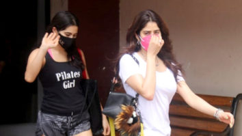 Sara Ali Khan and Janhvi Kapoor spotted at pilates in Santacruz