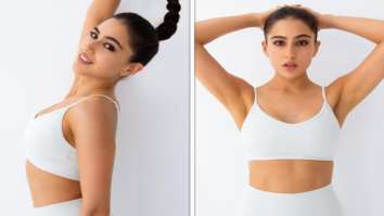 Sara Ali Khan looks like a vision in white crop top and high waist leggings