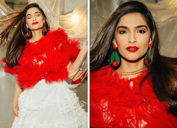 Sonam Kapoor bewitches in a grey skirt suit and corset with a pop of colour  with yellow Louis Vuitton bag : Bollywood News - Bollywood Hungama