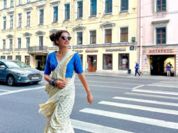 Taapsee Pannu takes to the streets of Russia in a stunning saree