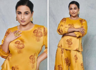 Vidya Balan’s summer inspired co-ord yellow set for Sherni promotions is affordable