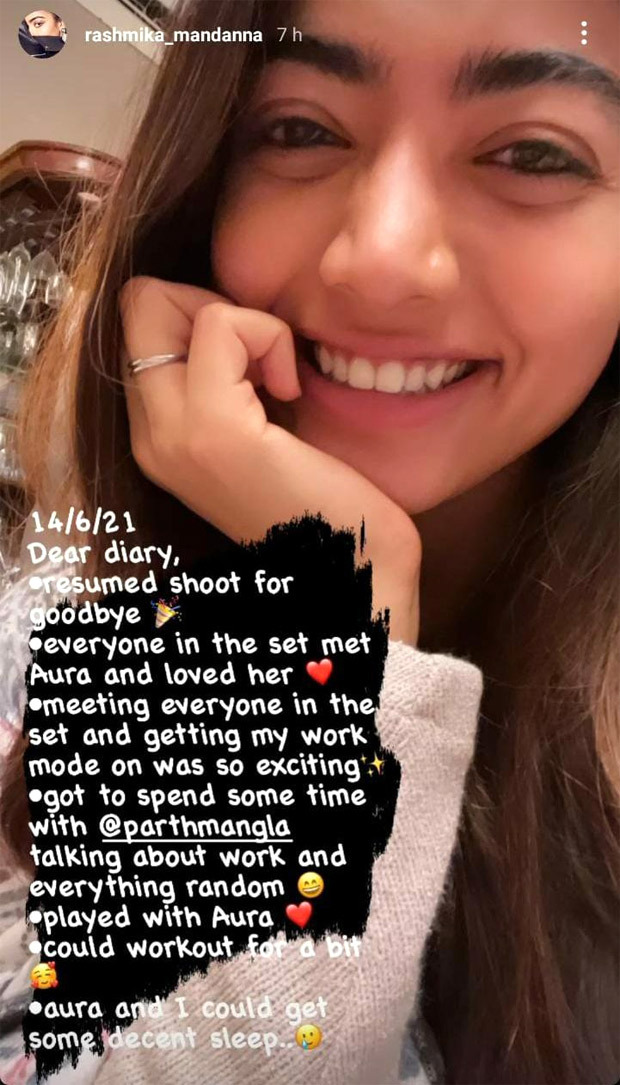 Rashmika Mandanna resumes shooting for Goodbye with Amitabh Bachchan; shares what happened on day one of shoot