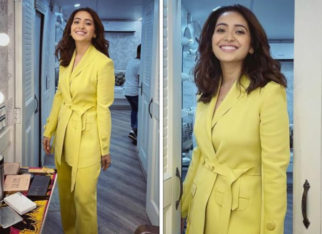 Asha Negi steals the spotlight in lime yellow pantsuit for Collar Bomb promotions