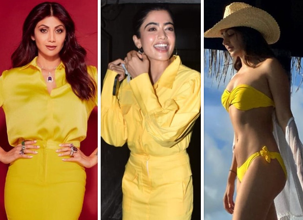 COLOUR OF THE WEEK YELLOW From chic dresses to bikini Shilpa