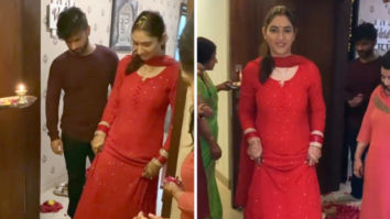 Disha Parmar receive warm welcome from Rahul Vaidya’s family, watch video