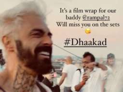 “It’s a film wrap for our baddy, we will miss you on the sets”, says Kangana Ranaut as Arjun Rampal finishes his portion of action drama Dhaakad