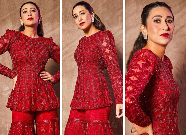 Karisma Kapur Xxx Video Downlod - Karisma Kapoor looks fiery in red embroidered sharara and peplum style  kurta set for Indian Idol appearance : Bollywood News - Bollywood Hungama