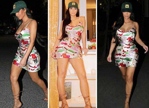 Kim Kardashian looks alluring in John Galliano cherry satin dress worth Rs. 1.34 lakh 