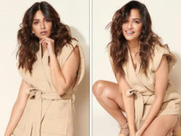 Kriti Kharbanda goes all monotone; opts for nude H&M wrap around top and mini shorts