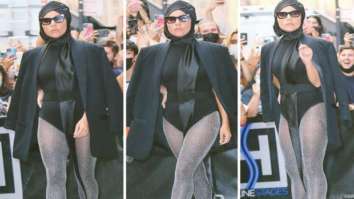 Lady Gaga walks on the streets of NYC in sky high heels with silver stockings