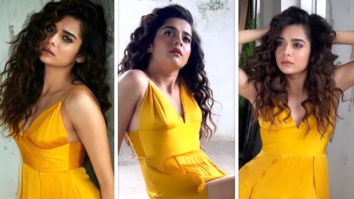 Mithila Palkar dials up glam quotient in flowly yellow dress with waist high front slits worth Rs. 6,890