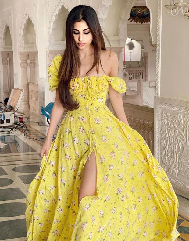 Mouni Roy Stuns In Floral Printed Thigh High Slit Dress Worth Rs