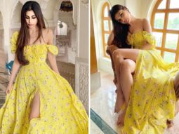 Mouni Roy stuns in floral printed thigh-high slit dress worth Rs. 22,277