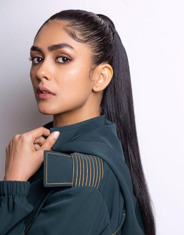 Mrunal Thakur steps out in forest green boiler suit worth Rs. 16,500 for Toofaan promotions