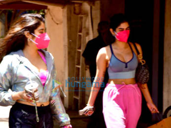 Photos: Janhvi Kapoor and sister Khushi Kapoor snapped outside the Pilates gym in Santacruz