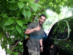Photos John Abraham spotted outside a clinic in Bandra