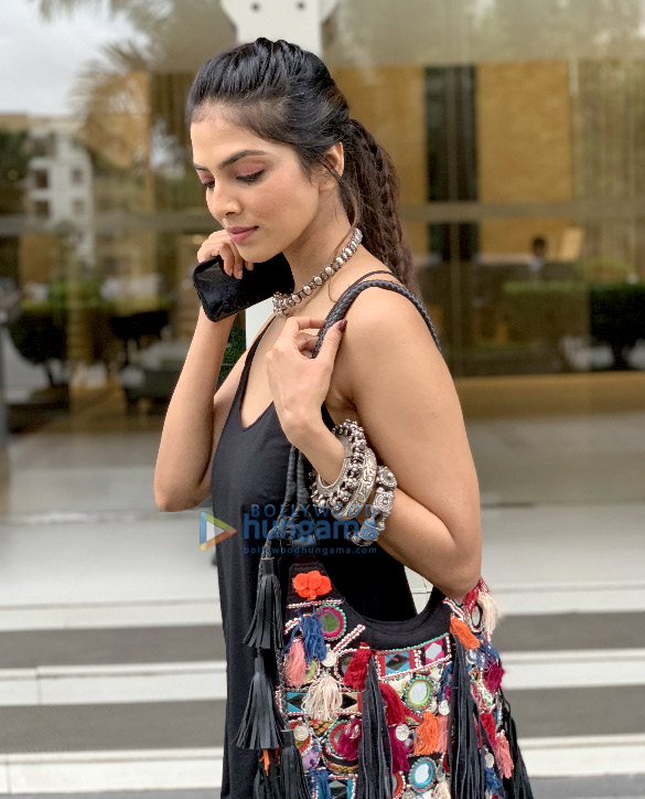 photos malavika mohanan spotted in hyderabad post her shoot 2