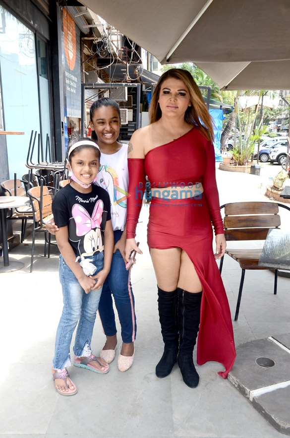 photos rakhi sawant snapped at versova celebrating 10 million views on her song 5