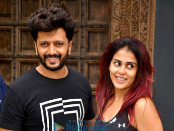 Photos: Riteish Deshmukh and Genelia D'Souza spotted at gym in Bandra