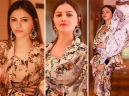 Rubina Dilaik looks gorgeous in printed saree paired with collar blouse