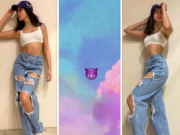 Shanaya Kapoor keeps it casual in white cropped bralette and distressed denims