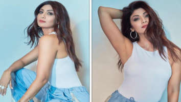 Shilpa Shetty ops for chic casuals, dons Rs. 13,000 denim crystal fringe pants and tank top for Hungama 2 promotions