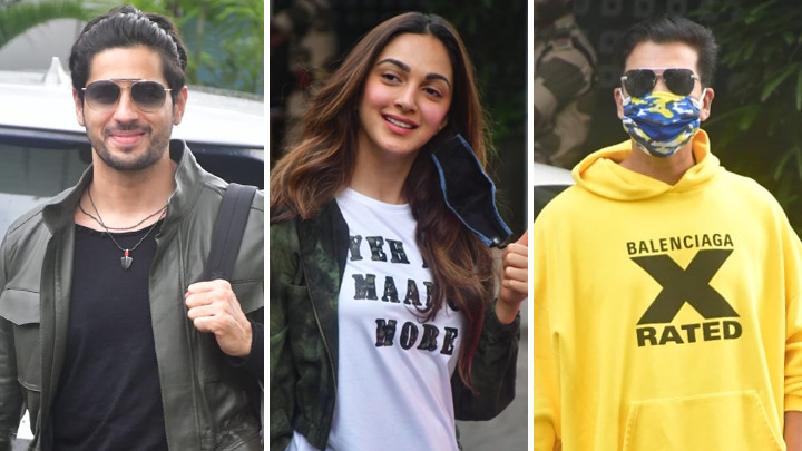 Sidharth Malhotra, Kiara Advani and Karan Johar snapped at the Kalina airport