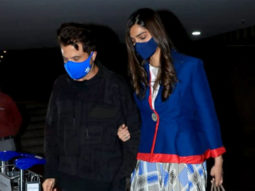 Sonam Kapoor Ahuja and Anil Kapoor spotted at Airport
