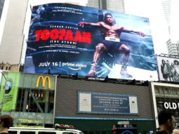 Rakeysh Omprakash Mehra’s Toofaan displayed on a billboard at Times Square in NYC; Farhan Akhtar pens a note