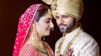 Disha Parmar and Rahul Vaidya make for a stunning bride and groom in Abu Jani Sandeep Khosla’s creation